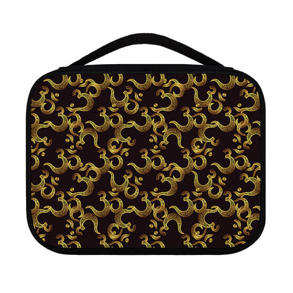 Gold Om Symbol Pattern Print Classic Bible Case