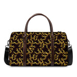 Gold Om Symbol Pattern Print Duffle Bag
