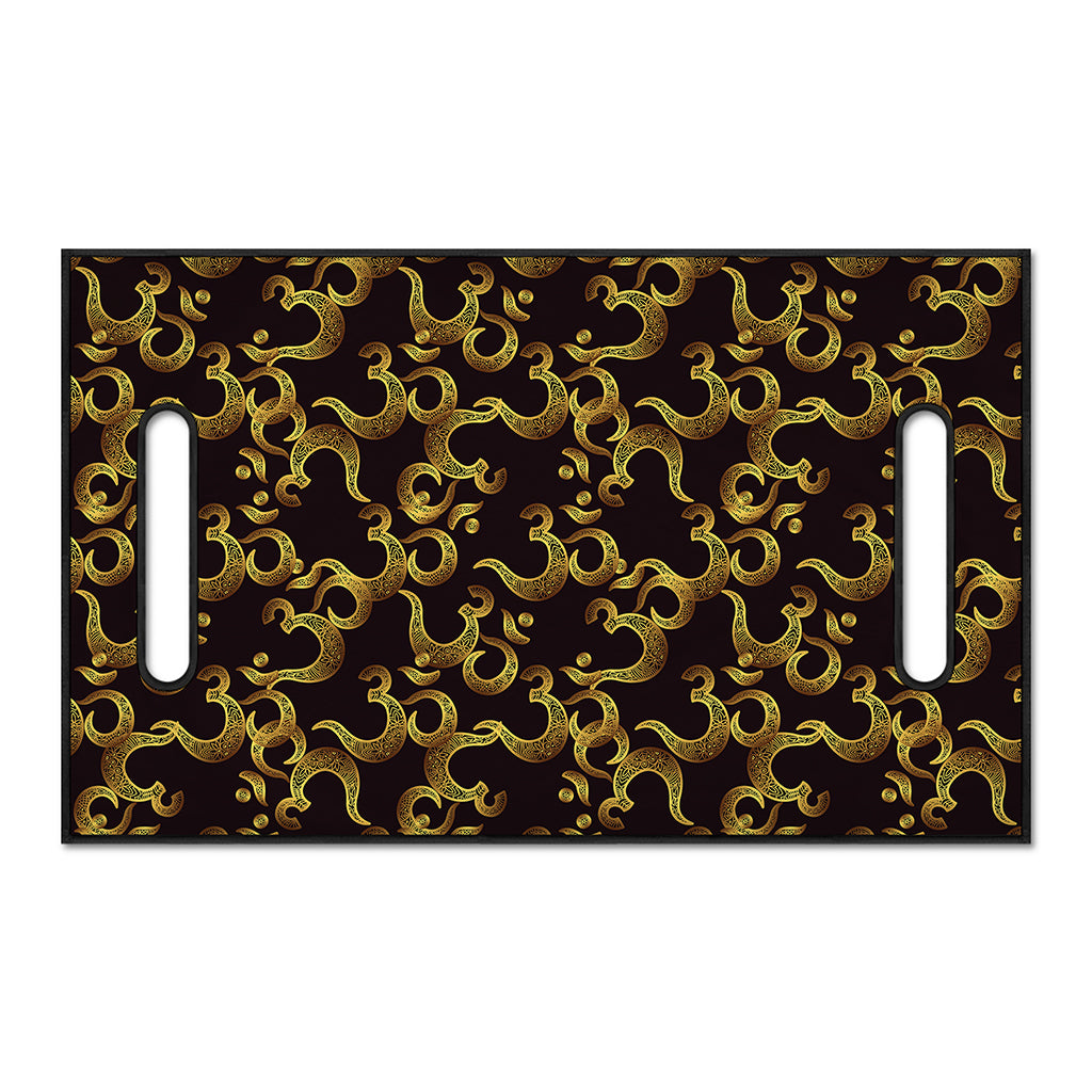 Gold Om Symbol Pattern Print Golf Cart Seat Cover