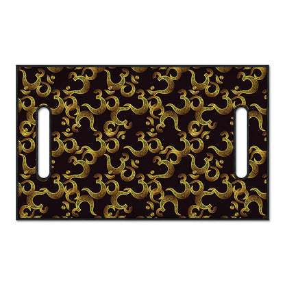 Gold Om Symbol Pattern Print Golf Cart Seat Cover