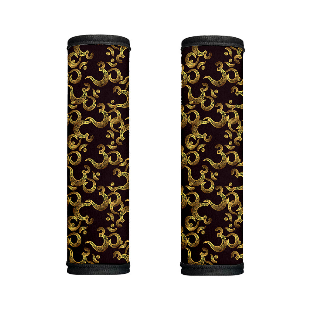 Gold Om Symbol Pattern Print Handle Covers