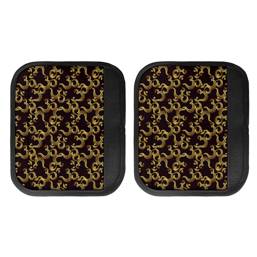 Gold Om Symbol Pattern Print Handle Covers