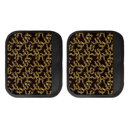 Gold Om Symbol Pattern Print Handle Covers