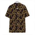 Gold Om Symbol Pattern Print Hawaiian Shirt