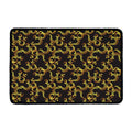 Gold Om Symbol Pattern Print Kitchen Mat