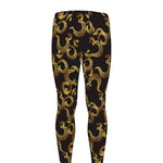 Gold Om Symbol Pattern Print Men's leggings