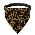 Gold Om Symbol Pattern Print Over The Collar Dog Bandana