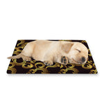 Gold Om Symbol Pattern Print Pet Cooling Mat Cover