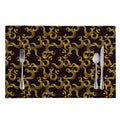 Gold Om Symbol Pattern Print Placemat