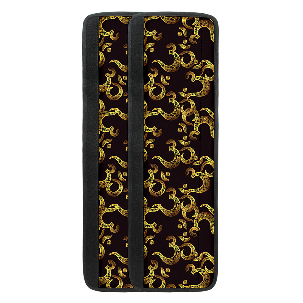 Gold Om Symbol Pattern Print Refrigerator Handle Covers