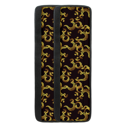 Gold Om Symbol Pattern Print Refrigerator Handle Covers