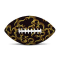 Gold Om Symbol Pattern Print Rugby Ball