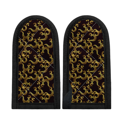 Gold Om Symbol Pattern Print Skillet Handle Cover