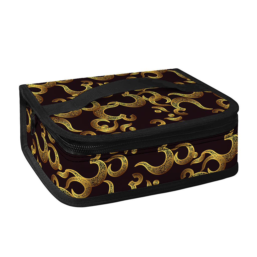 Gold Om Symbol Pattern Print Small Lunch Bag