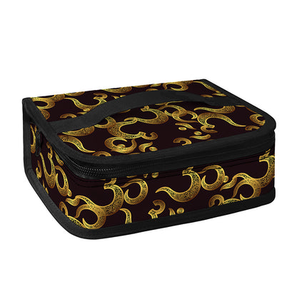 Gold Om Symbol Pattern Print Small Lunch Bag