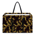 Gold Om Symbol Pattern Print Utility Tote Bag