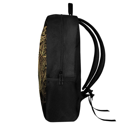 Gold Owl Spirit Print 17 Inch Backpack