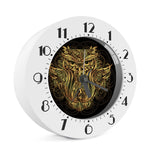 Gold Owl Spirit Print Alarm Clock