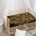 Gold Owl Spirit Print Baby Crib Sheet