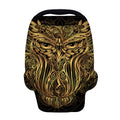 Gold Owl Spirit Print Baby Seat Cover