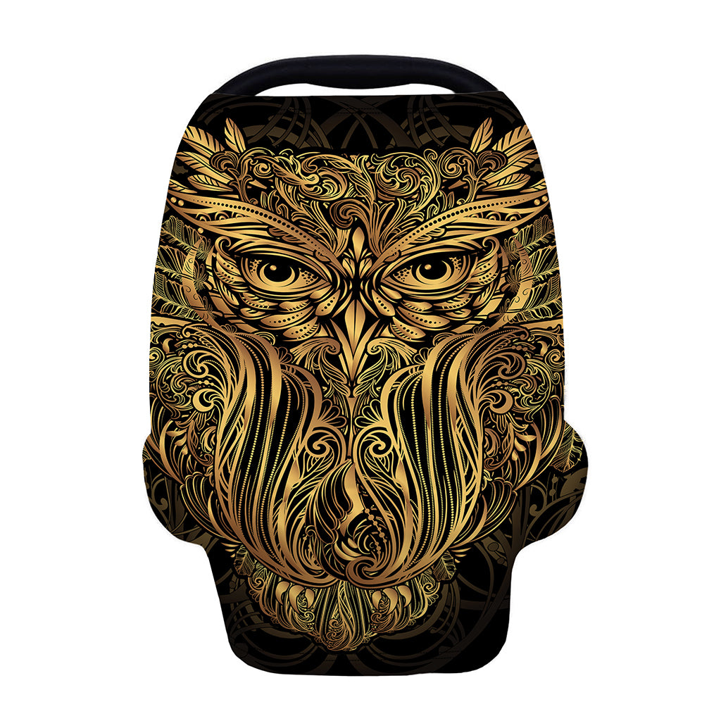 Gold Owl Spirit Print Baby Seat Cover