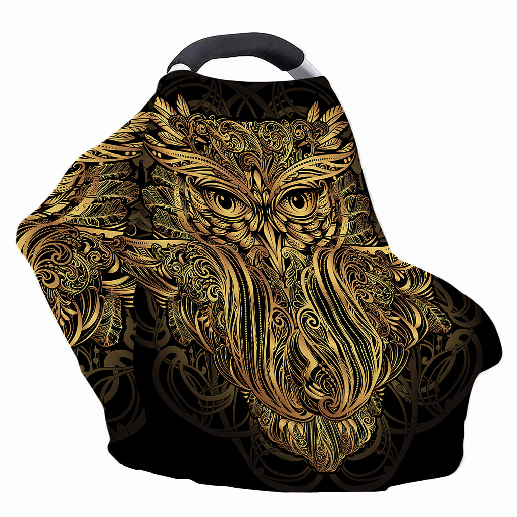 Gold Owl Spirit Print Baby Seat Cover