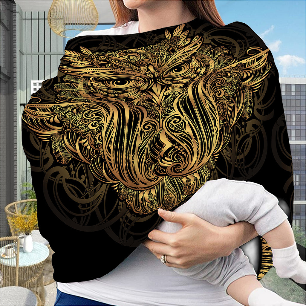 Gold Owl Spirit Print Baby Seat Cover