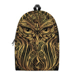 Gold Owl Spirit Print Backpack