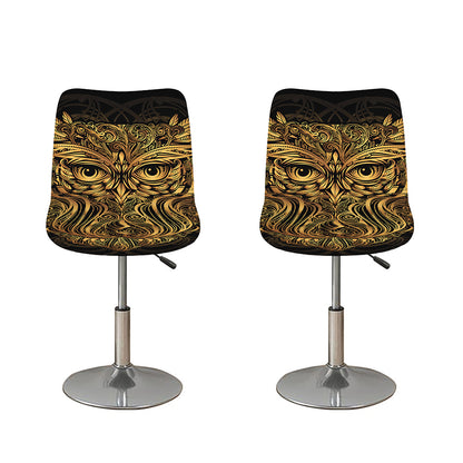Gold Owl Spirit Print Bar Stool Covers