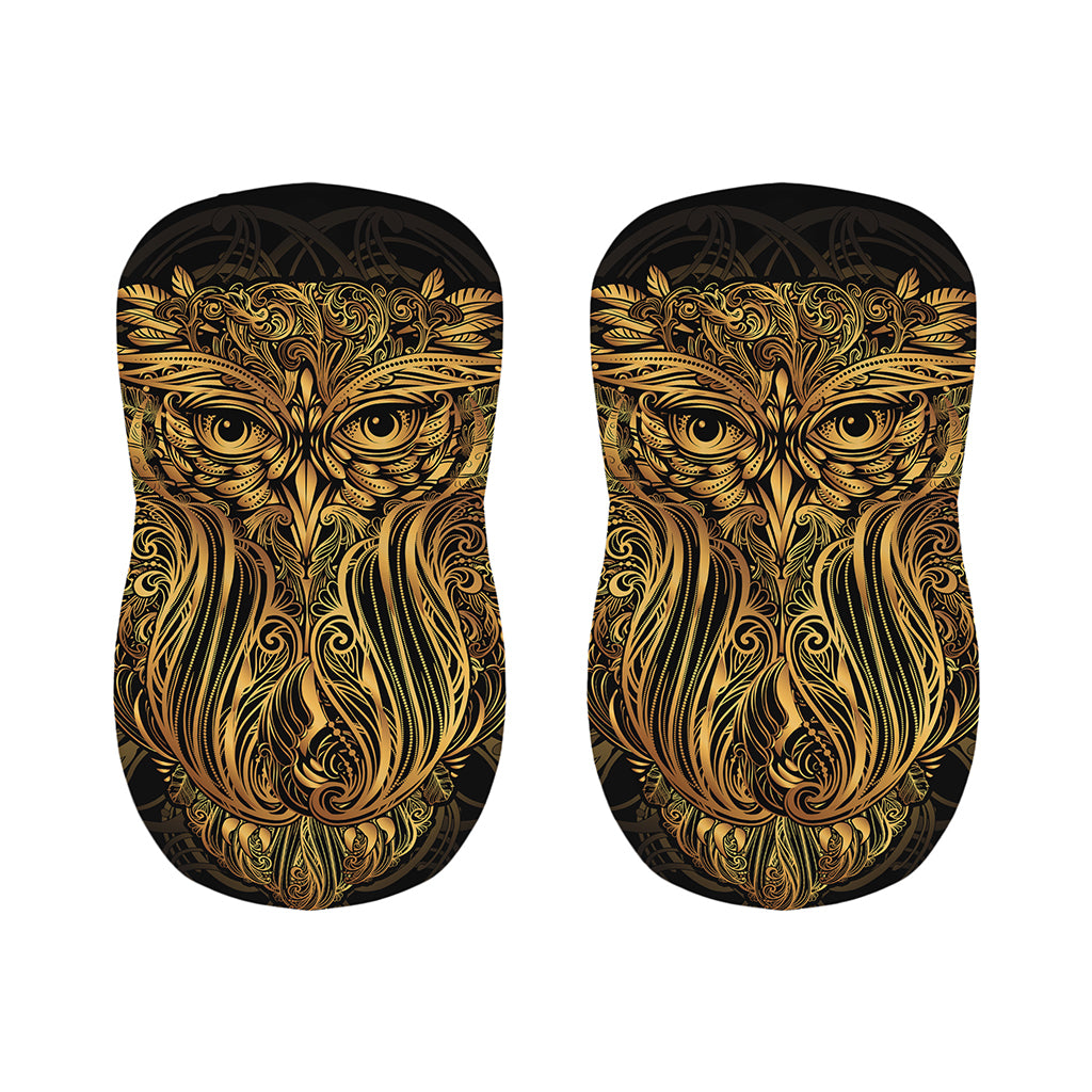 Gold Owl Spirit Print Bar Stool Covers