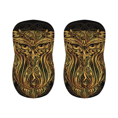 Gold Owl Spirit Print Bar Stool Covers