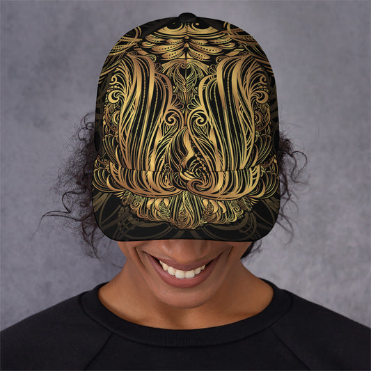 Gold Owl Spirit Print Baseball Cap