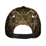 Gold Owl Spirit Print Baseball Cap