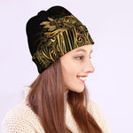 Gold Owl Spirit Print Beanie