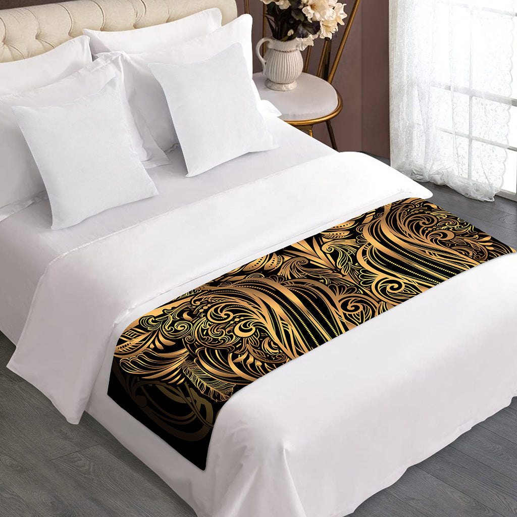 Gold Owl Spirit Print Bed Runner