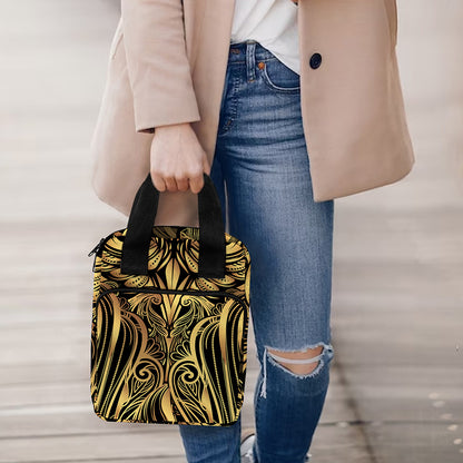 Gold Owl Spirit Print Bible Tote Bag