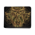 Gold Owl Spirit Print Bifold Wallet