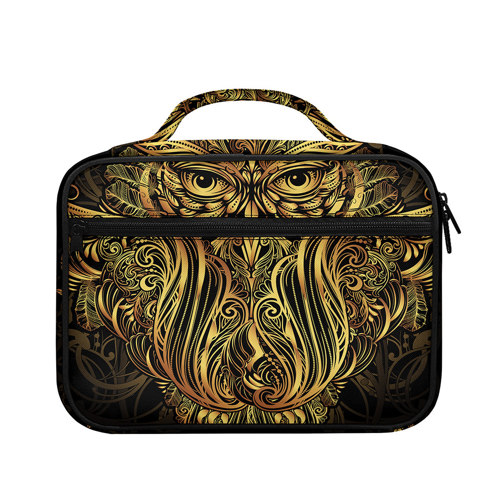 Gold Owl Spirit Print Briefcase Bible Bag