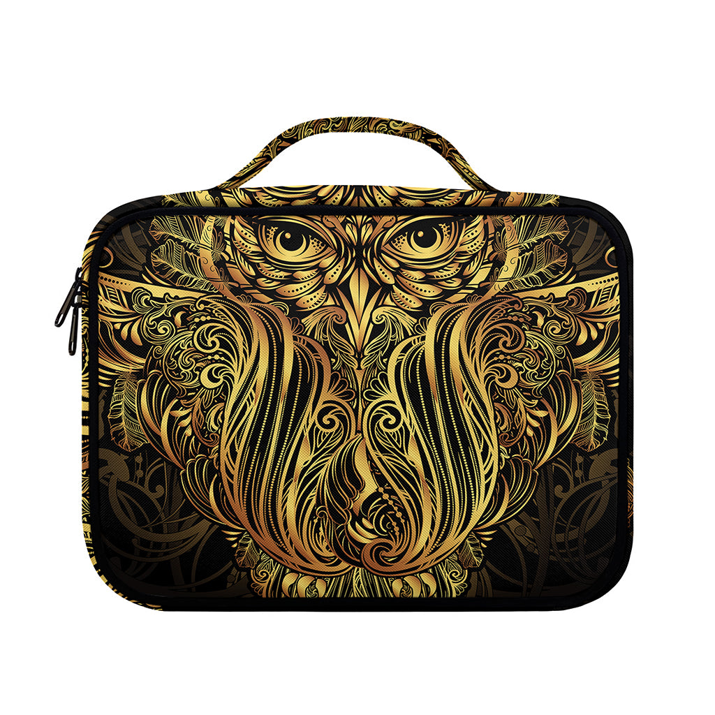 Gold Owl Spirit Print Briefcase Bible Bag