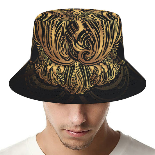 Gold Owl Spirit Print Bucket Hat