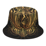 Gold Owl Spirit Print Bucket Hat