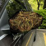 Gold Owl Spirit Print Car Side Mirror Covers