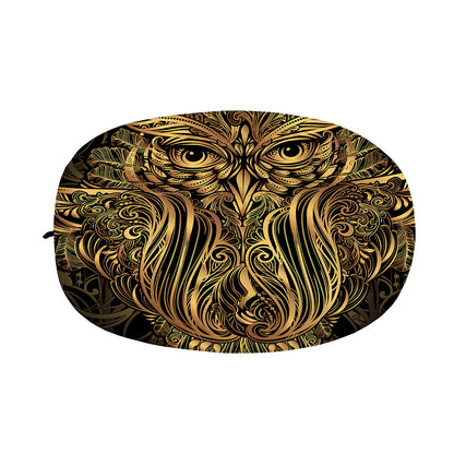 Gold Owl Spirit Print Car Side Mirror Covers