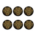 Gold Owl Spirit Print Coaster Set