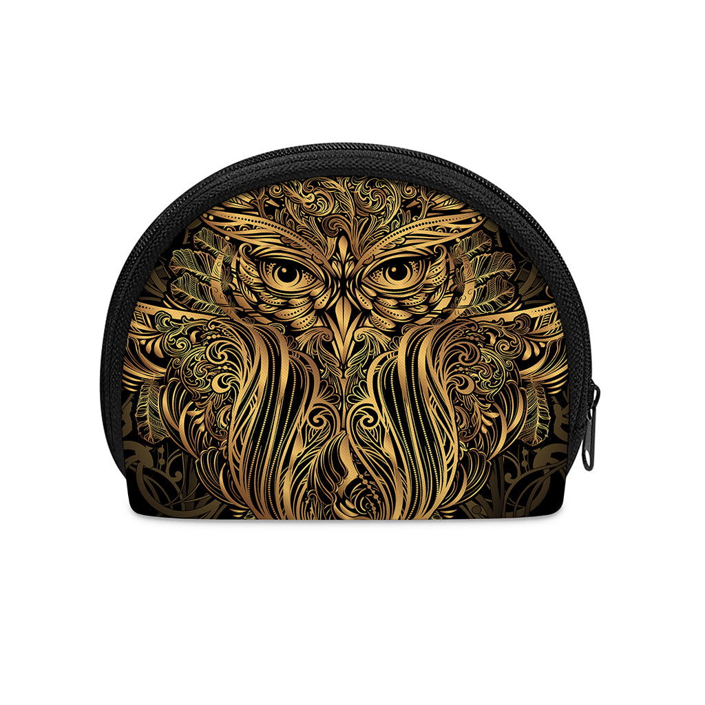 Gold Owl Spirit Print Coin Purse