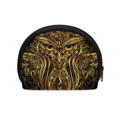 Gold Owl Spirit Print Coin Purse