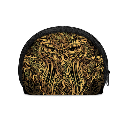 Gold Owl Spirit Print Coin Purse