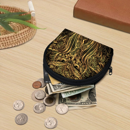 Gold Owl Spirit Print Coin Purse