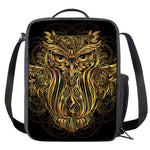 Gold Owl Spirit Print Crossbody Lunch Bag
