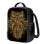 Gold Owl Spirit Print Crossbody Lunch Bag
